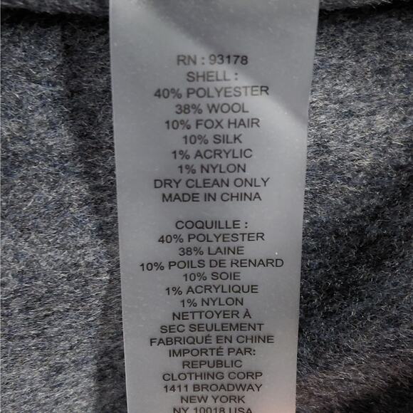 $475 NWT Elie Tahari Womens Wool Blend Wrap Coat Size Large Gray Plaid Belted - Picture 13 of 13